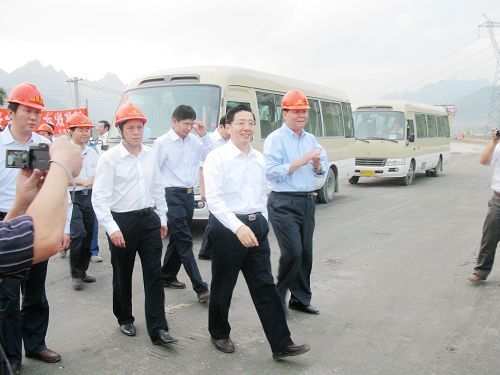 自治区党委书记郭声琨在六河10标视察时说：“你们很棒，，，，干得很是好” - 企业要闻 - 拉斯维加斯3133cc