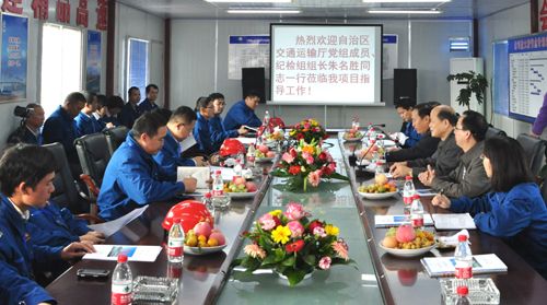 区交通运输厅纪检组组长朱胜景到我公司泸渝片区项目检查指导事情 - 企业要闻 - 拉斯维加斯3133cc