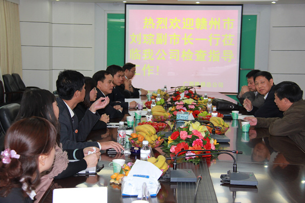 赣州市副市长刘琮一行莅临公司总部旅行考察 - 企业要闻 - 拉斯维加斯3133cc